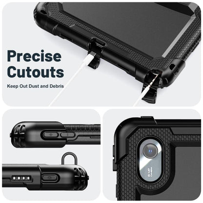 For Lenovo Xiaoxin Pad 11 2025 / 2024 Silicone Hydric PC Tablet Case with Shoulder Strap & Holder(Black) - Lenovo by buy2fix | Online Shopping UK | buy2fix