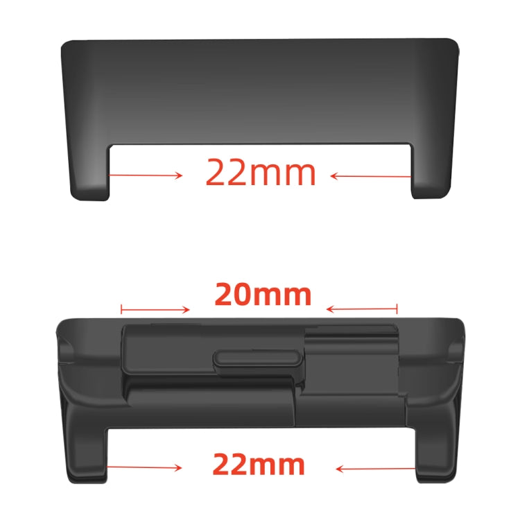 For Huawei Watch D 20mm 1 Pair Metal Watch Band Connector(Black) by buy2fix