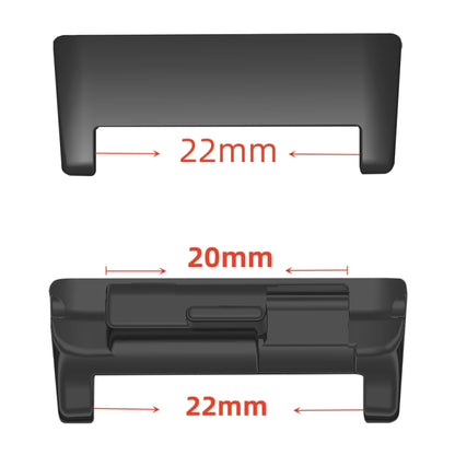 For Huawei Watch D 20mm 1 Pair Metal Watch Band Connector(Black) by buy2fix