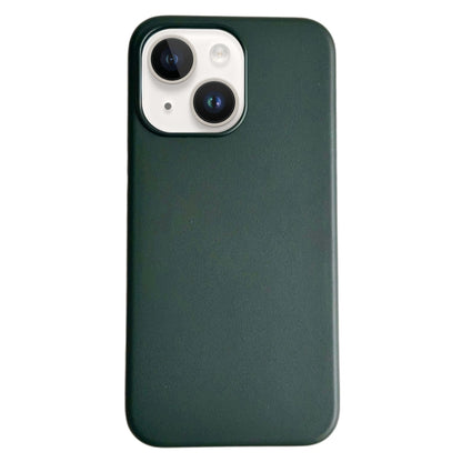 For iPhone 13 Pure Color Leather Magsafe Magnetic Phone Case(Dark Green) by buy2fix
