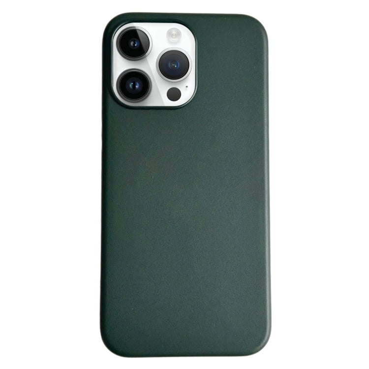 For iPhone 12 Pro Pure Color Leather Magsafe Magnetic Phone Case(Dark Green) by buy2fix
