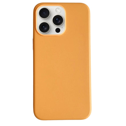 For iPhone 16 Pro Pure Color Leather Magsafe Magnetic Phone Case(Orange) by buy2fix