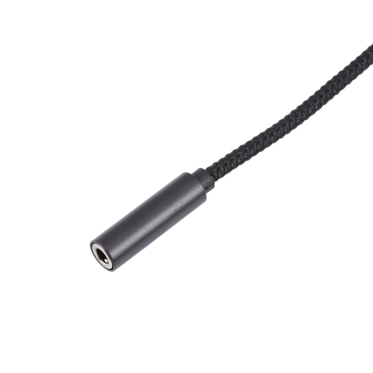 USB Male to 3.5mm Female Weave Texture Audio Adapter(Black) by buy2fix