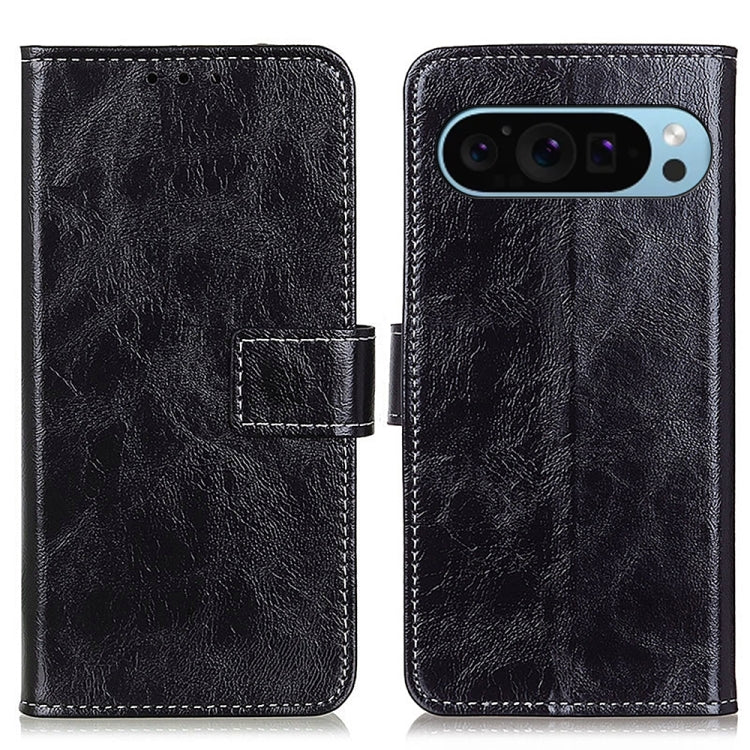 For Google Pixel 10 / 9 Retro Crazy Horse Texture Flip Leather Phone Case(Black) by buy2fix