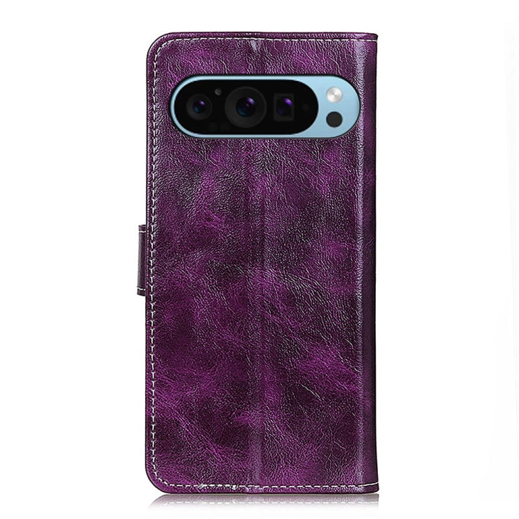 For Google Pixel 10 / 9 Retro Crazy Horse Texture Flip Leather Phone Case(Purple) by buy2fix