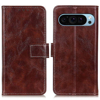 For Google Pixel 10 / 9 Retro Crazy Horse Texture Flip Leather Phone Case(Brown) by buy2fix