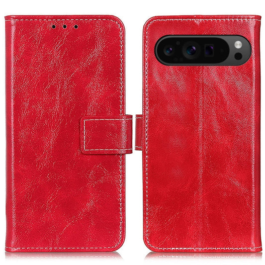 For Google Pixel 10 Pro / 9 Pro Retro Crazy Horse Texture Flip Leather Phone Case(Red) by buy2fix