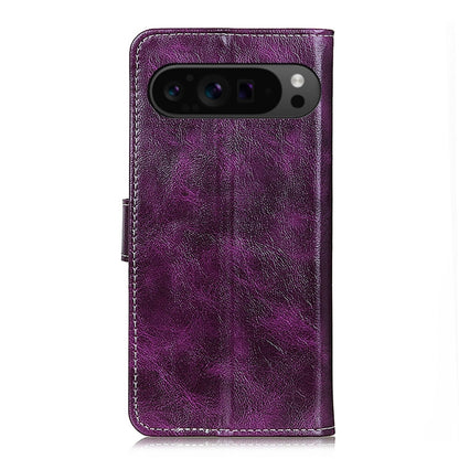For Google Pixel 10 Pro / 9 Pro Retro Crazy Horse Texture Flip Leather Phone Case(Purple) by buy2fix