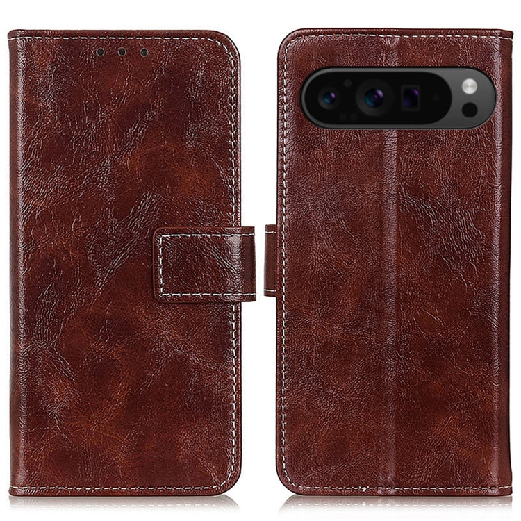 For Google Pixel 10 Pro / 9 Pro Retro Crazy Horse Texture Flip Leather Phone Case(Brown) by buy2fix