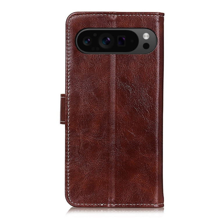 For Google Pixel 10 Pro / 9 Pro Retro Crazy Horse Texture Flip Leather Phone Case(Brown) by buy2fix