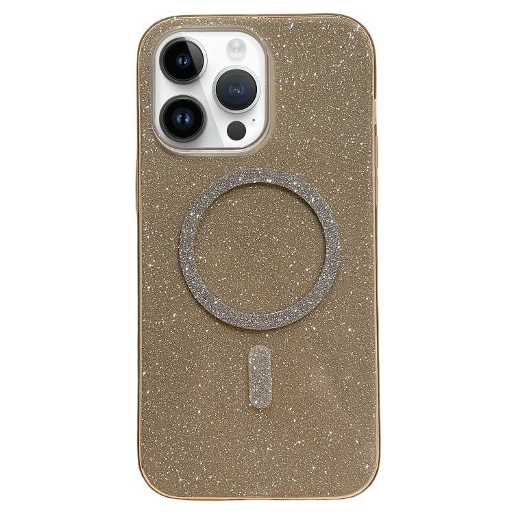 For iPhone 12 Pro Glitter MagSafe Magnetic TPU Phone Case(Gold) by buy2fix