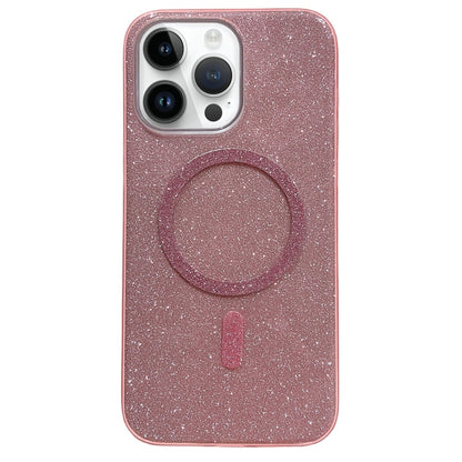 For iPhone 12 Pro Max Glitter MagSafe Magnetic TPU Phone Case(Pink) by buy2fix