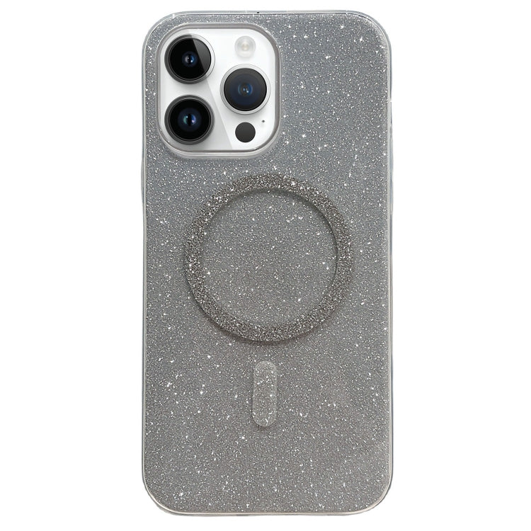 For iPhone 13 Pro Glitter MagSafe Magnetic TPU Phone Case(Silver) by buy2fix