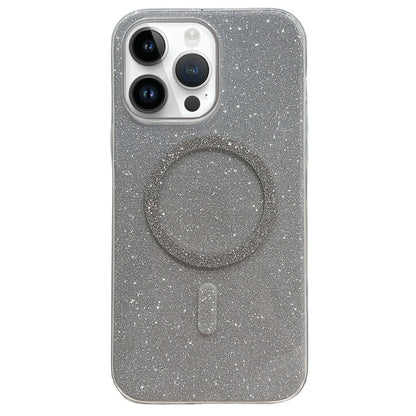 For iPhone 13 Pro Max Glitter MagSafe Magnetic TPU Phone Case(Silver) by buy2fix