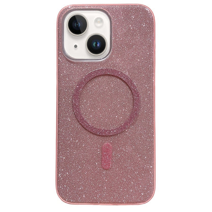 For iPhone 14 Glitter MagSafe Magnetic TPU Phone Case(Pink) by buy2fix