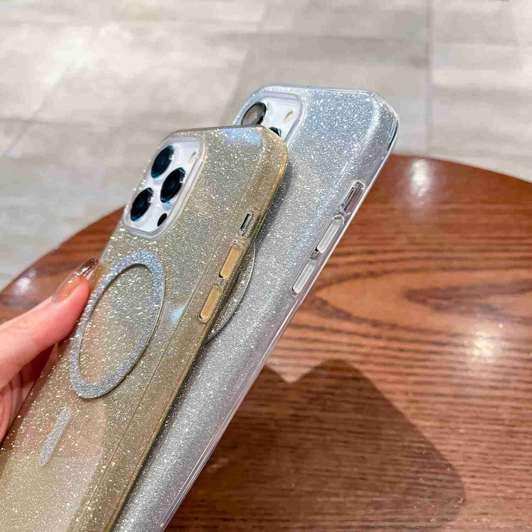 For iPhone 11 Pro Glitter MagSafe Magnetic TPU Phone Case(Silver) by buy2fix