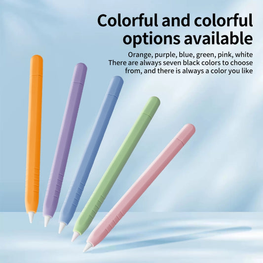 For Apple Pencil (USB-C) Solid Color Silicone Protective Case(Lavender Purple) - Pencil Accessories by buy2fix | Online Shopping UK | buy2fix