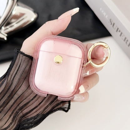 For AirPods 1 / 2 Magnetic Clear Armor TPU TWS Earphone Cover(Pink) - For AirPods 1/2 by buy2fix | Online Shopping UK | buy2fix