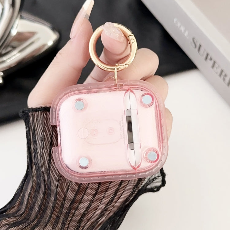 For AirPods 1 / 2 Magnetic Clear Armor TPU TWS Earphone Cover(Pink) - For AirPods 1/2 by buy2fix | Online Shopping UK | buy2fix