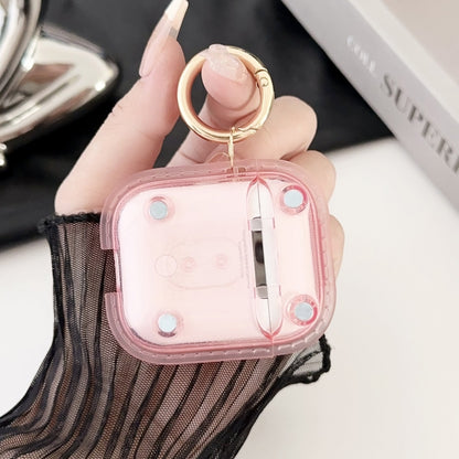 For AirPods 1 / 2 Magnetic Clear Armor TPU TWS Earphone Cover(Pink) - For AirPods 1/2 by buy2fix | Online Shopping UK | buy2fix