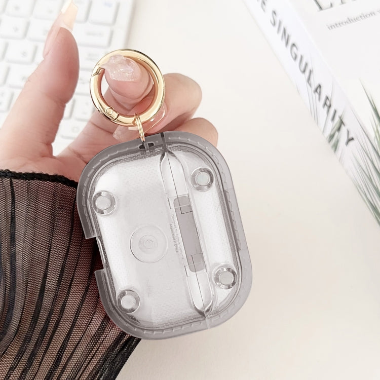 For AirPods Pro 1 Magnetic Clear Armor TPU TWS Earphone Cover(Black) - For AirPods Pro by buy2fix | Online Shopping UK | buy2fix