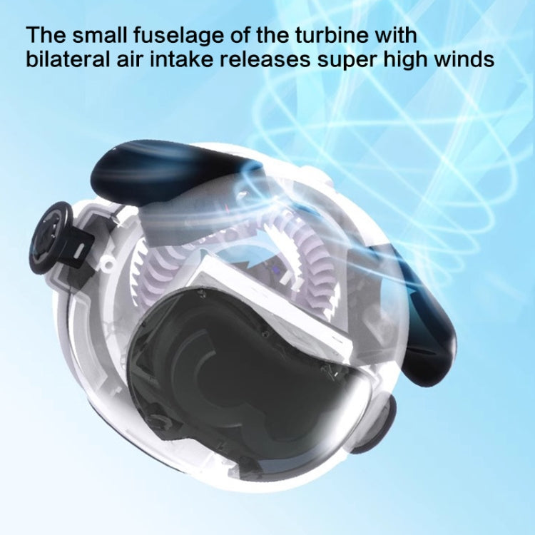 MF082 Portable Hanging Neck Pudding Electric Fan(Black) by buy2fix