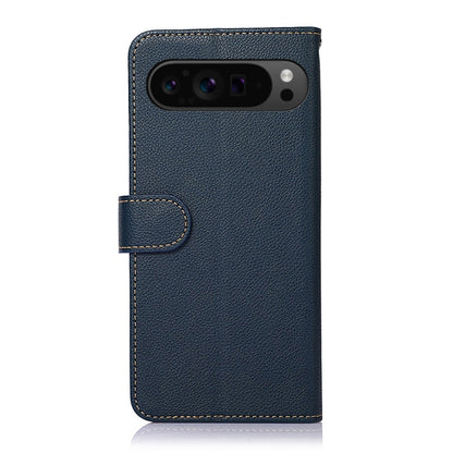 For Google Pixel 10 / 9 KHAZNEH Litchi Texture Leather RFID Phone Case(Blue) by buy2fix