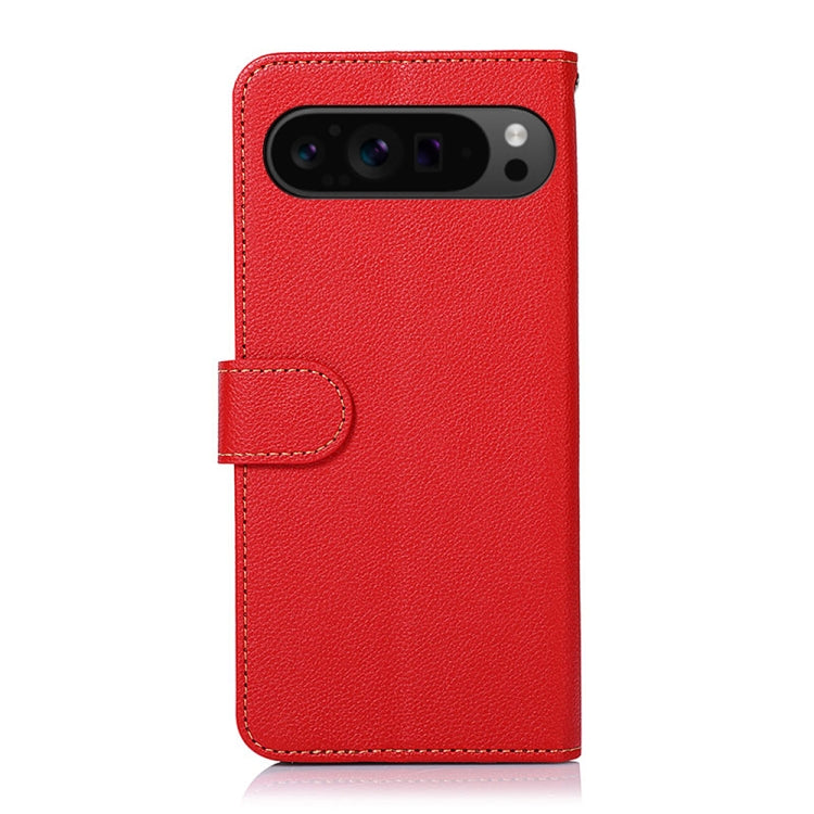 For Google Pixel 10 / 9 KHAZNEH Litchi Texture Leather RFID Phone Case(Red) by buy2fix