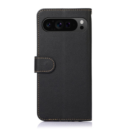 For Google Pixel 10 / 9 KHAZNEH Litchi Texture Leather RFID Phone Case(Black) by buy2fix