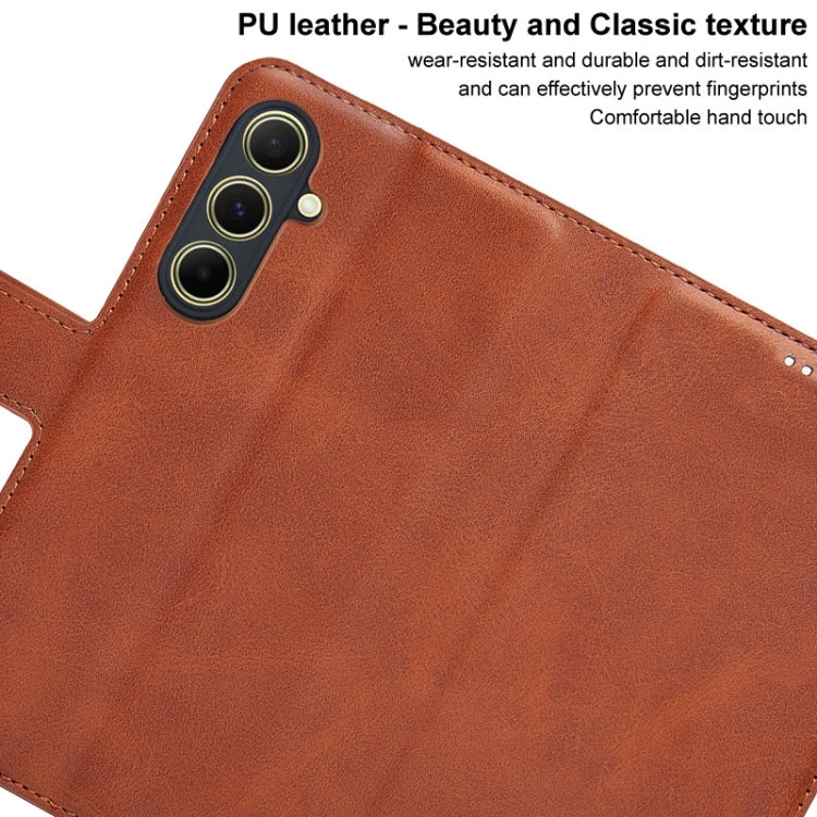 For Samsung Galaxy A35 5G IMAK Count Series Flip Leather Phone Case(Black) by imak