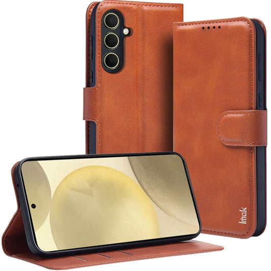 For Samsung Galaxy A35 5G IMAK Count Series Flip Leather Phone Case(Brown) by imak