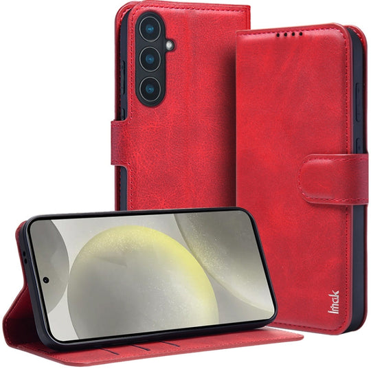 For Samsung Galaxy S24 5G IMAK Count Series Flip Leather Phone Case(Red)