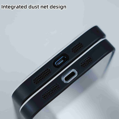 For iPhone 12 Pro Max Contrast Color Denim MagSafe Magnetic Phone Case(Yellow Green) by buy2fix