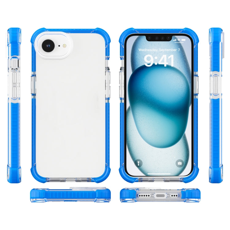For iPhone 16e Acrylic Full Coverage Shockproof Phone Case(Blue) by buy2fix