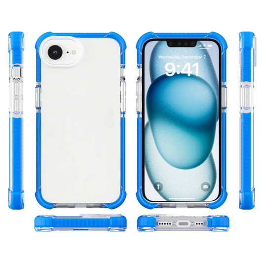 For iPhone 16e Acrylic Full Coverage Shockproof Phone Case(Blue) by buy2fix