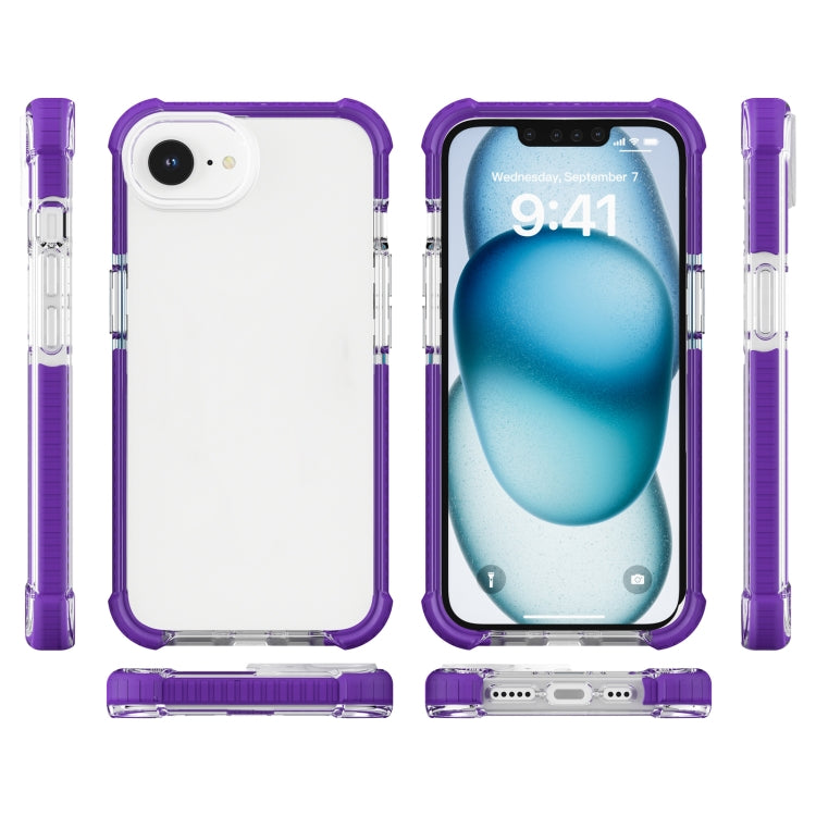 For iPhone 16e Acrylic Full Coverage Shockproof Phone Case(Purple) by buy2fix