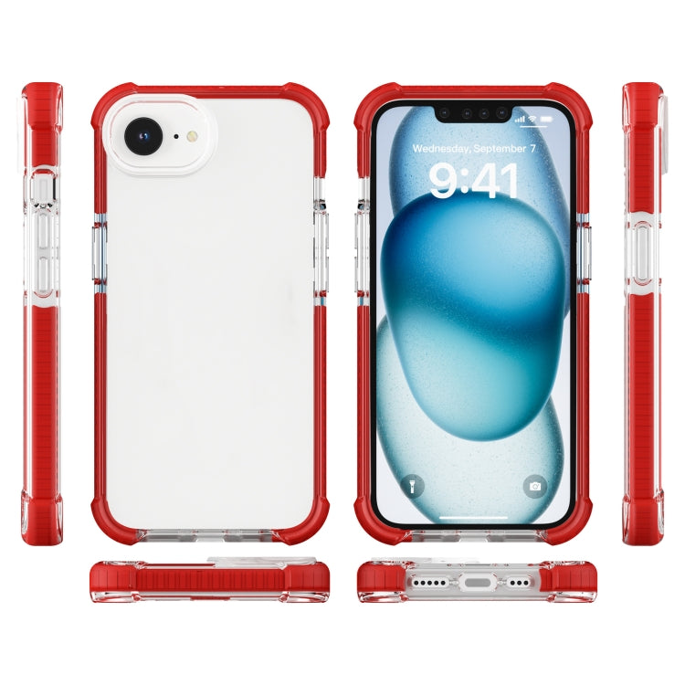 For iPhone 16e Acrylic Full Coverage Shockproof Phone Case(Red) by buy2fix