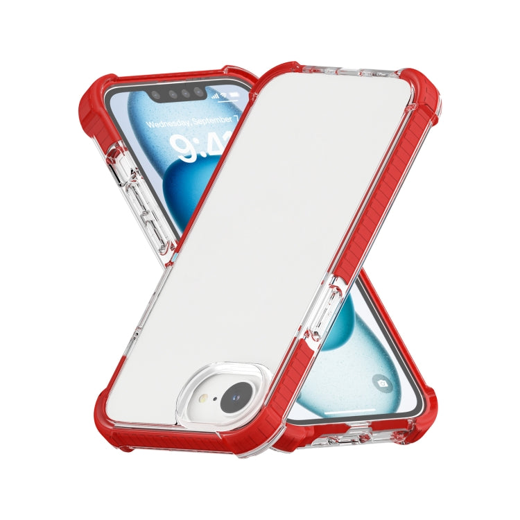 For iPhone 16e Acrylic Full Coverage Shockproof Phone Case(Red) by buy2fix