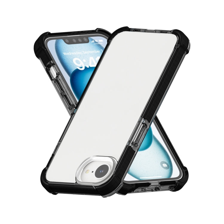 For iPhone 16e Acrylic Full Coverage Shockproof Phone Case(Black) by buy2fix
