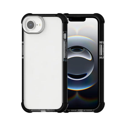 For iPhone 16e Acrylic Full Coverage Shockproof Phone Case(Black) by buy2fix