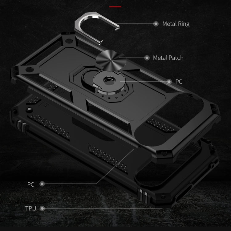 For Google Pixel 9 Pro XL Shockproof TPU + PC Phone Case with Holder(Black) - Google Cases by buy2fix | Online Shopping UK | buy2fix