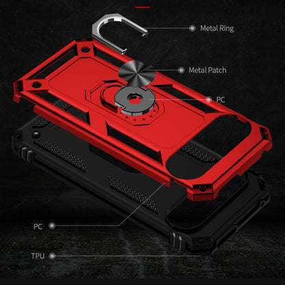 For Google Pixel 9 Pro XL Shockproof TPU + PC Phone Case with Holder(Red) by buy2fix