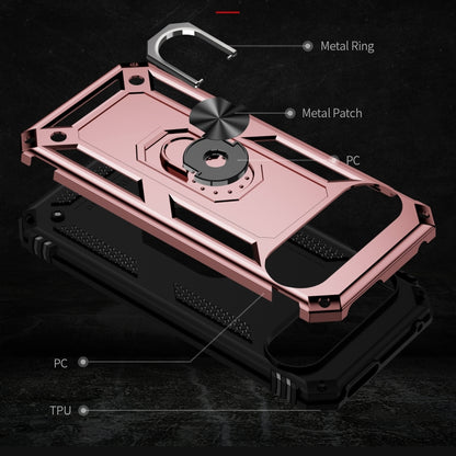 For Google Pixel 9 Pro XL Shockproof TPU + PC Phone Case with Holder(Rose Gold) by buy2fix