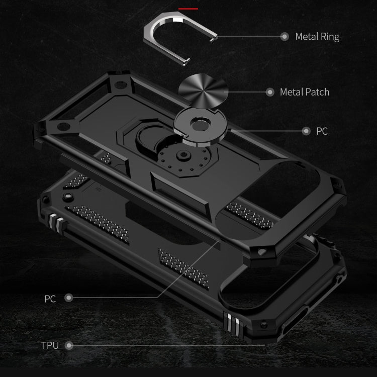 For Google Pixel 9 Pro / 9 Shockproof TPU + PC Phone Case with Holder(Black) by buy2fix