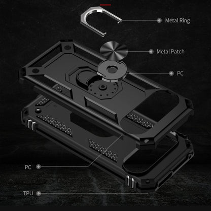 For Google Pixel 9 Pro / 9 Shockproof TPU + PC Phone Case with Holder(Black) by buy2fix