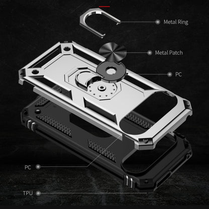 For Google Pixel 9 Pro / 9 Shockproof TPU + PC Phone Case with Holder(Silver) by buy2fix