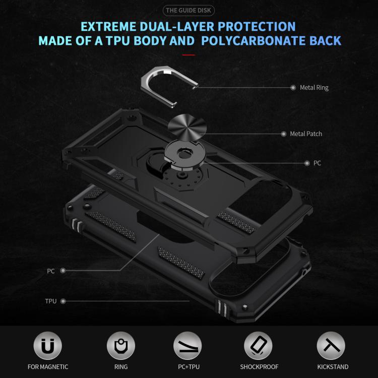 For Google Pixel 10 Shockproof TPU + PC Phone Case with Holder(Black) - Google Cases by buy2fix | Online Shopping UK | buy2fix