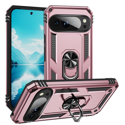 For Google Pixel 10 Shockproof TPU + PC Phone Case with Holder(Rose Gold) - Google Cases by buy2fix | Online Shopping UK | buy2fix