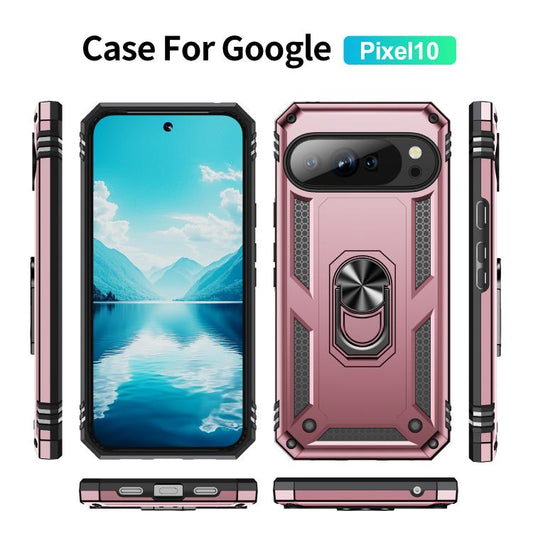 For Google Pixel 10 Shockproof TPU + PC Phone Case with Holder(Rose Gold) - Google Cases by buy2fix | Online Shopping UK | buy2fix