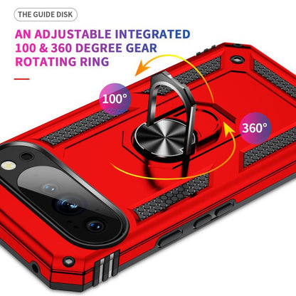 For Google Pixel 10 Pro Shockproof TPU + PC Phone Case with Holder(Red) - Google Cases by buy2fix | Online Shopping UK | buy2fix